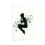 Silhouette abstraite femme avec anneaux et étoiles cosmiques-2048379383