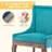 Thickened Fabric Upholstered Wooden Nailhead Dining Chairs (Set of 6)-1734958326