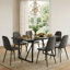 Chaises de salle à manger rembourrées Mekail de style moderne du milieu du siècle avec pieds en métal (ensemble de 4)-1325346514-1325346542-1325346543