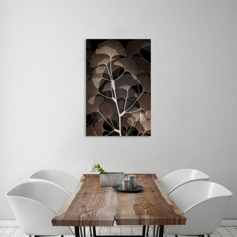 «Cocoa Ginko 1», toile tendue par Albert Koetsier, H 60 po x l 40 po x P 1,5 po