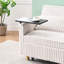 Lit en velours côtelé beige avec plateau et port mobile, et plateau de table à usage domestique, inclus une meilleure fonctionnalité