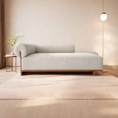 Spacious Cotton-Linen Fabric Indoor Chaise Lounges