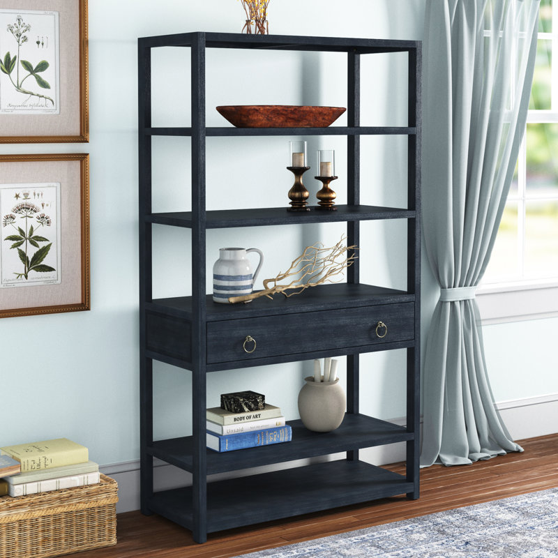 Ballentine 39'' Accent Bookcase, Navy Blue