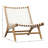 Alacam Teak Outdoor Lounge Chair with Rope Weave, White-1194457961