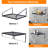 Iron Rectangle Countertop / Cabinet Pot Rack