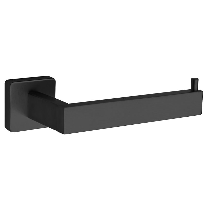 Porte-papier hygiénique carré carré, Noir mat