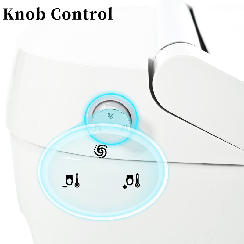 Toilette moderne et intelligente avec protection contre les coupures de courant et système de nettoyage à température réglable en céramique