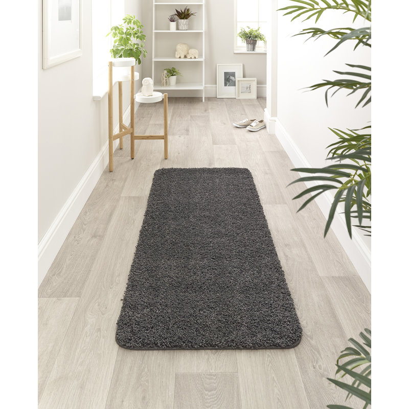 Buddy Shaggy Charcoal Rug, Runner 67 x 150cm