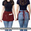  Paquet de 2 tabliers de service marron avec 3 poches et sangles de taille longue Dreamology-130797392-130797396