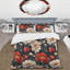 Ensemble de housse de couette floral Enchanting Red Peony Garden Flourish-1433598464