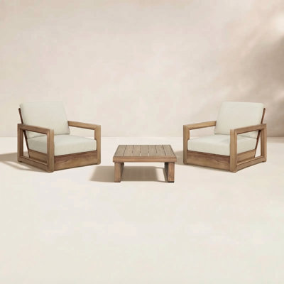 Donnie 2-Person Acacia Patio Seating Group