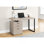 Bureau d'ordinateur, bureau personnel, ordinateur portable, installation à gauche, à droite, tiroirs de rangement, L 48 po, bureau, stratifié beige, métal noir, contemporain