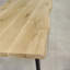 Purtell Oak Unfinished Solid Wood Top Metal Base Dining Table-1319110151-1319110148