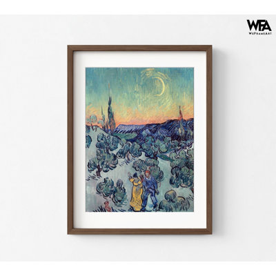 «The Stroll» par Vincent Van Gogh, randonnée, reproduction d'art, art naturel Van Gogh, arbre Van Gogh, art mural Stroll, cadeau pour amoureux de la nature, impression de paysage Van Gogh
