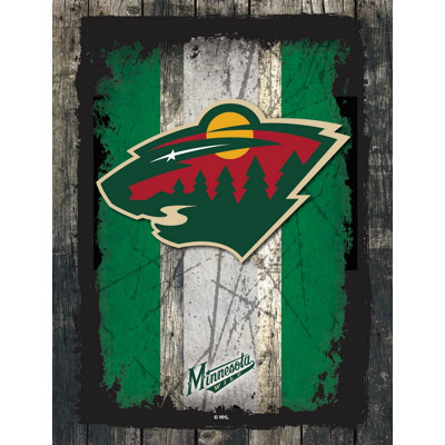 NHL Team Logo Wrapped Canvas Print