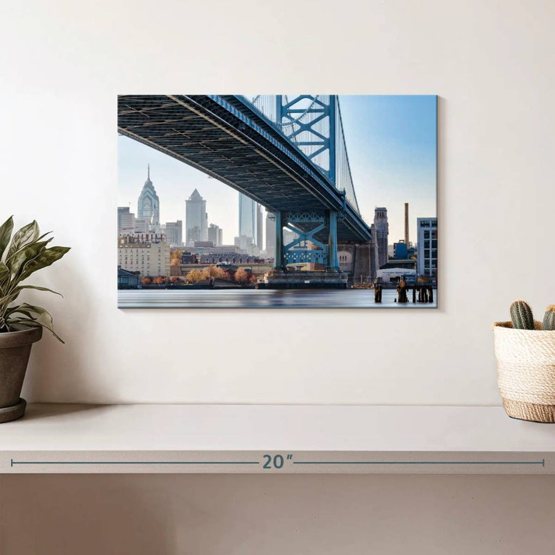 Lilie Under Ben Franklin Bridge, 8" H x 12" W