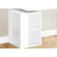 Bureau d'ordinateur élégant pour le bureau à domicile - l 55 po, stratifié blanc, métal gris, options de rangement, assemblage gauche / droite