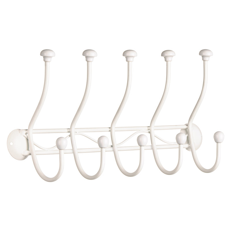 Aubervilliers Metal Wall 10 - Hook Wall Mounted Coat Rack