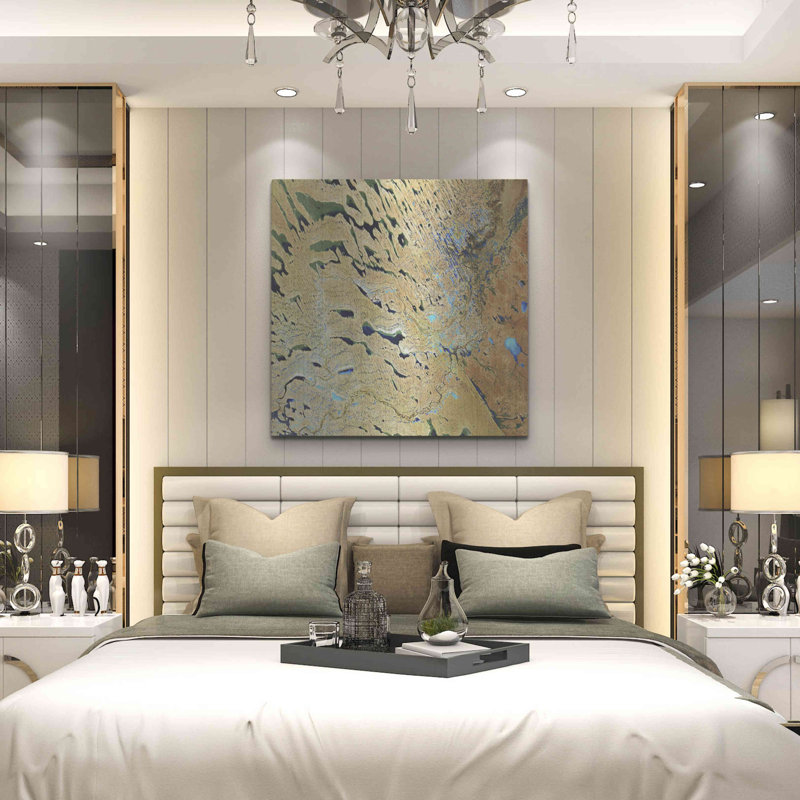 Wrought Studio ™ «Earth as Art: Parallel Dunes», art mural en métal, H 36 po x l 36 po