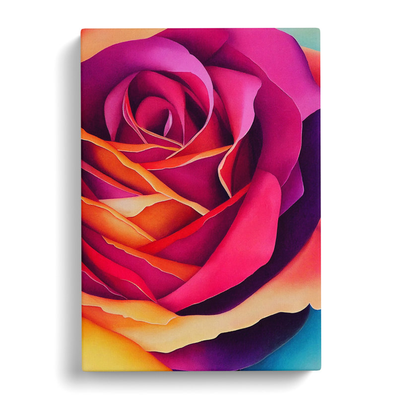 Unique Rose Flower Vol.2 - Wrapped Canvas, 76cm H x 50cm W x 3cm D