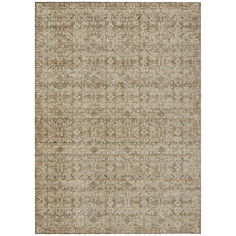 Machine Washable Indoor/Outdoor Colman ACN2152 Striped Rug