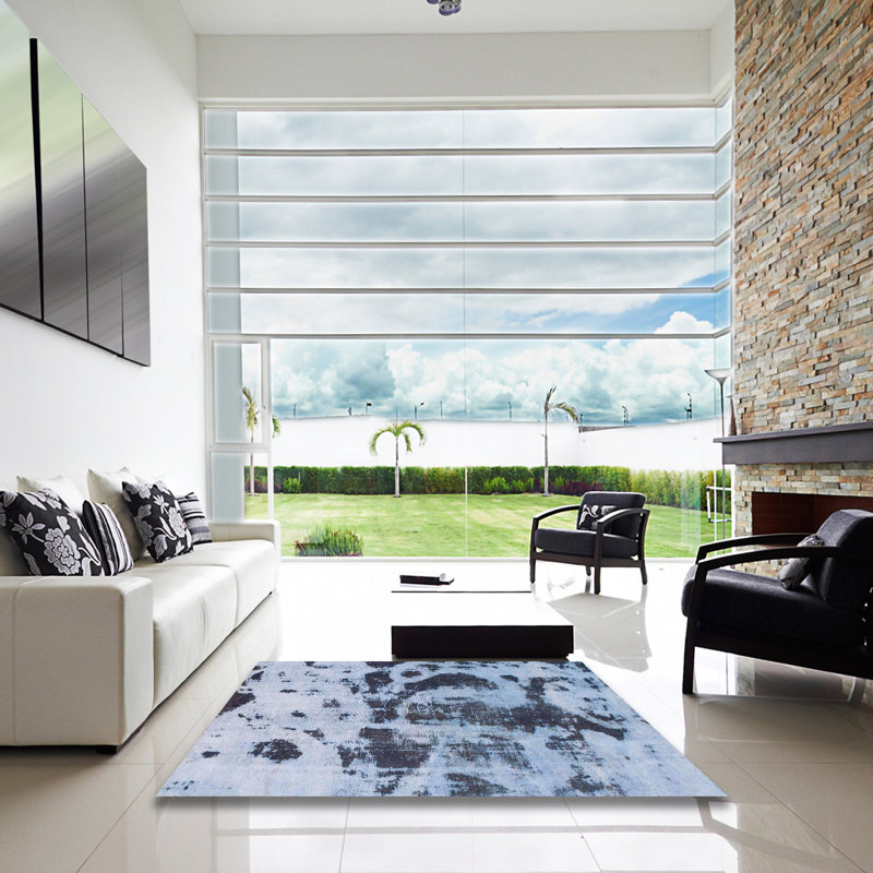 Tapis abstrait moderne 895, Carré 8 pi