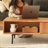Solid wood coffee table with retro design