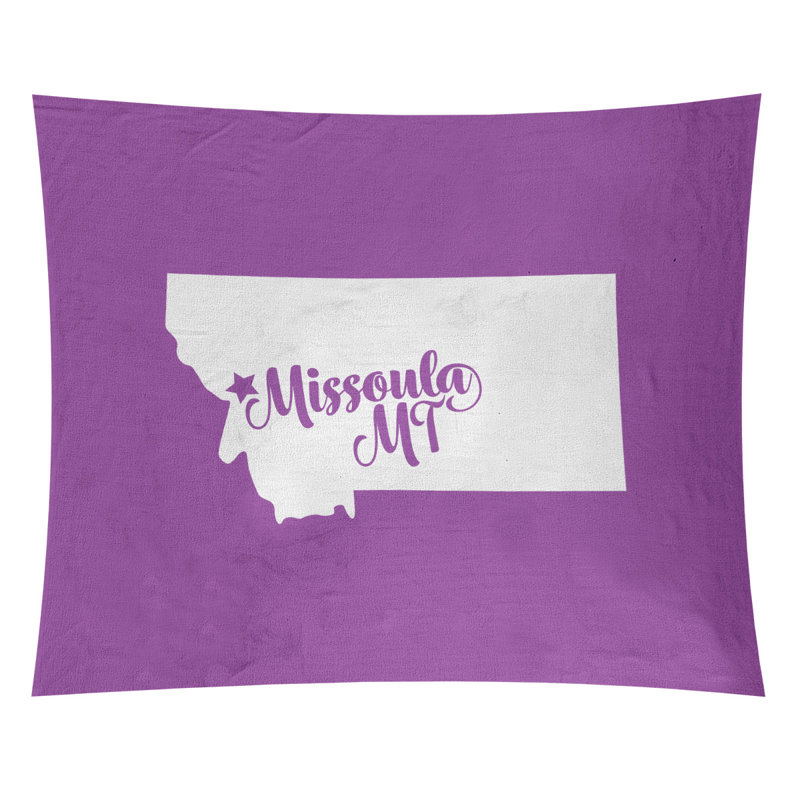 Tapisserie Missoula Montana, H 27,5 po x l 37,5 po, Violet