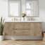 Ensemble de meuble-lavabo mural moderne 59,3 po avec lavabos et rangement intégrés 59,3 po