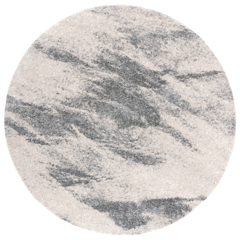 Tapis abstrait performance rétro, Rond 6 pi