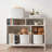  3-Piece Cotton Rope Storage Basket Set, Rectangular Woven Shelf Bins with Handles-1357065852