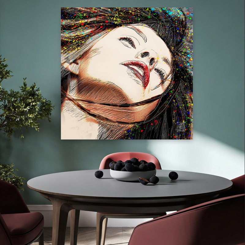 Impression d'art abstrait contemporain abstrait, 36" H x 36" W