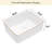 16" x 12" White Ceramic Rectangular Vessel Bathroom Sink with Gold Trim - Modern Above-Counter Vanity Basin for Contemporary Bathrooms-94372982