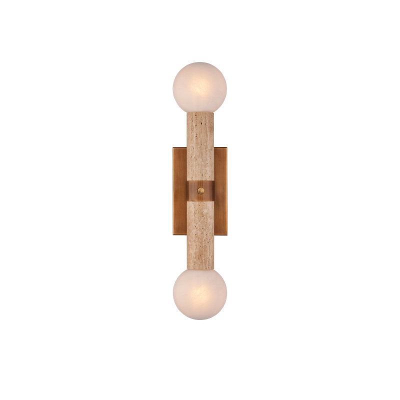 Beatrix Beige Bath Wall Sconce, Beige