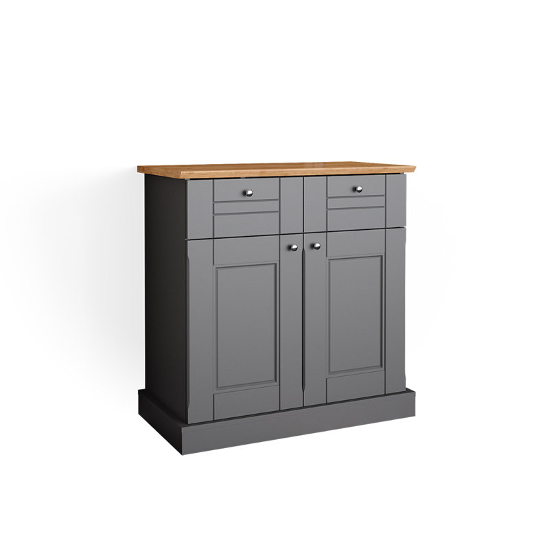 Jefferson Creek 82.6cm W 2 - Drawer Chest of Drawers, Beige/Grey
