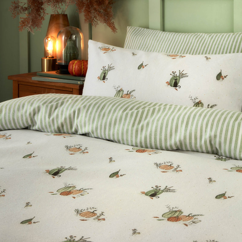 Cotton Abstract Duvet Cover Set with Pillowcases, Kingsize Duvet Cover Set + 2 King Pillowcases