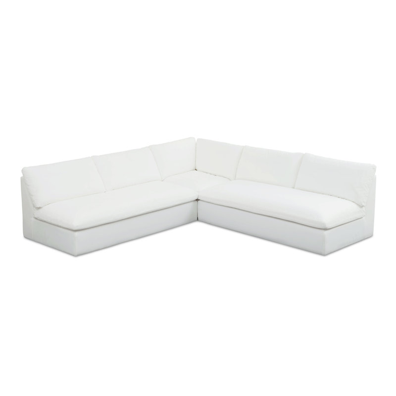 Ensemble de 3 pièces d'extérieur modulaires Wilkie, Blanc