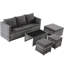 Wembley Rattan 6 - Person Seating Group With Cushions