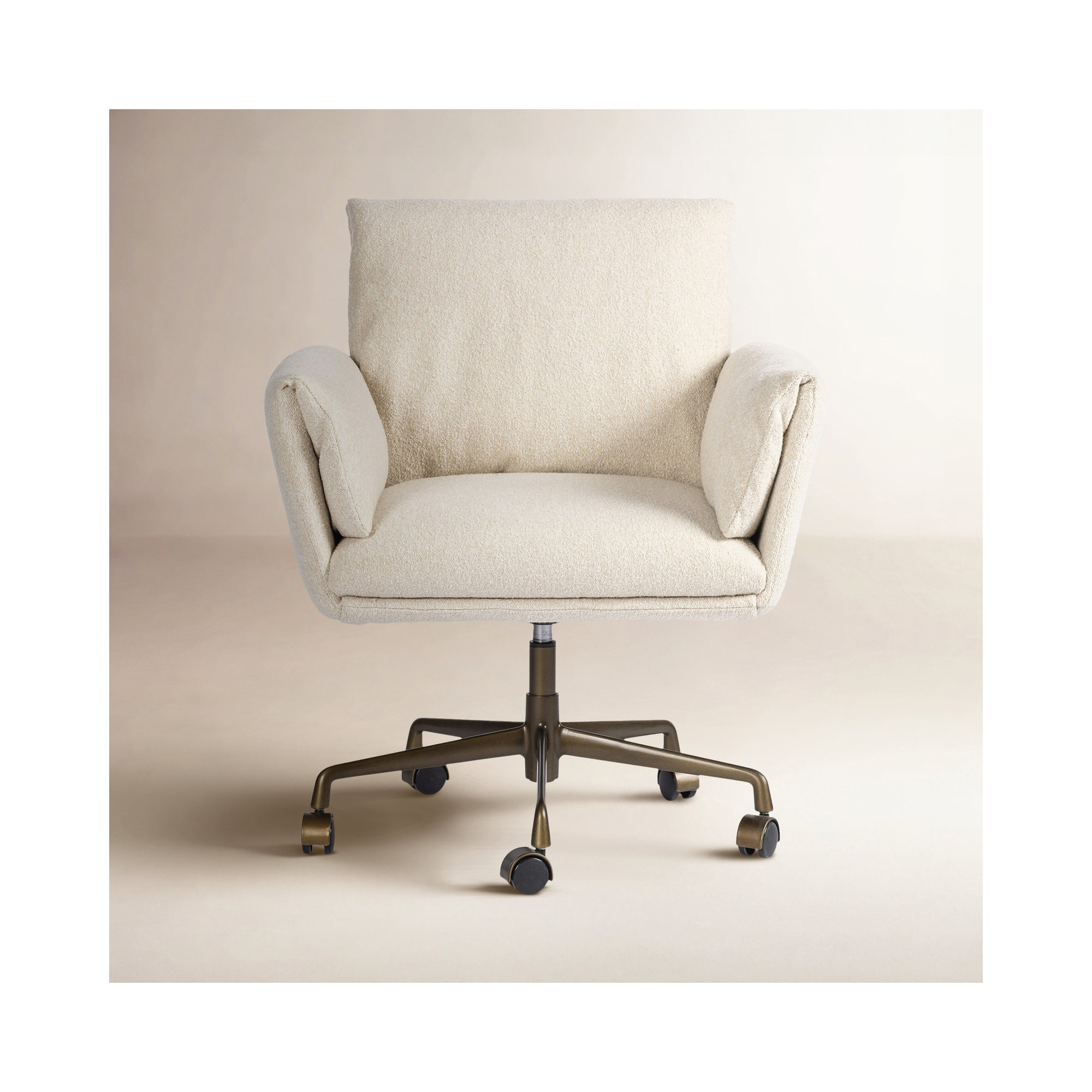 Salerno Desk Chair, Polypropylene / Olefin, White