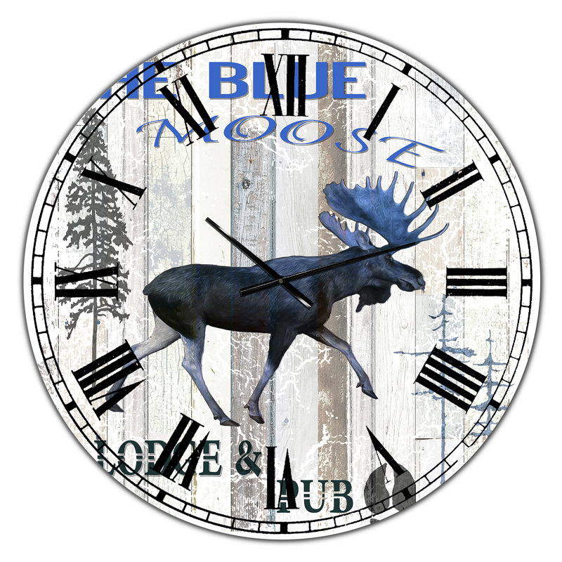 Horloge murale surdimensionnée The Blue Moose, Grand