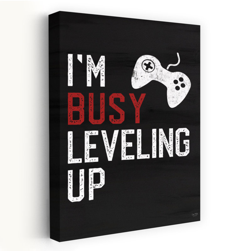 «I'm Busy Leveling Up», art contemporain abstrait, H 48 po x l 32 po