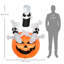 Citrouille gonflable Jack-O-Lantern avec des fantômes