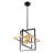 Modern 8-Light Black and Gold Geometric Sputnik Chandelier for Dining Room Kitchen Island with No bulbs Included
