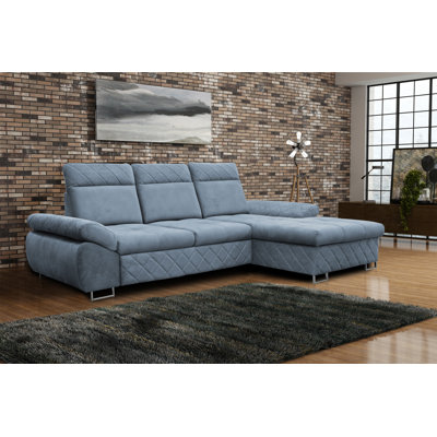 Anjesa Velvet L-Shaped Sectional Right Hand Facing