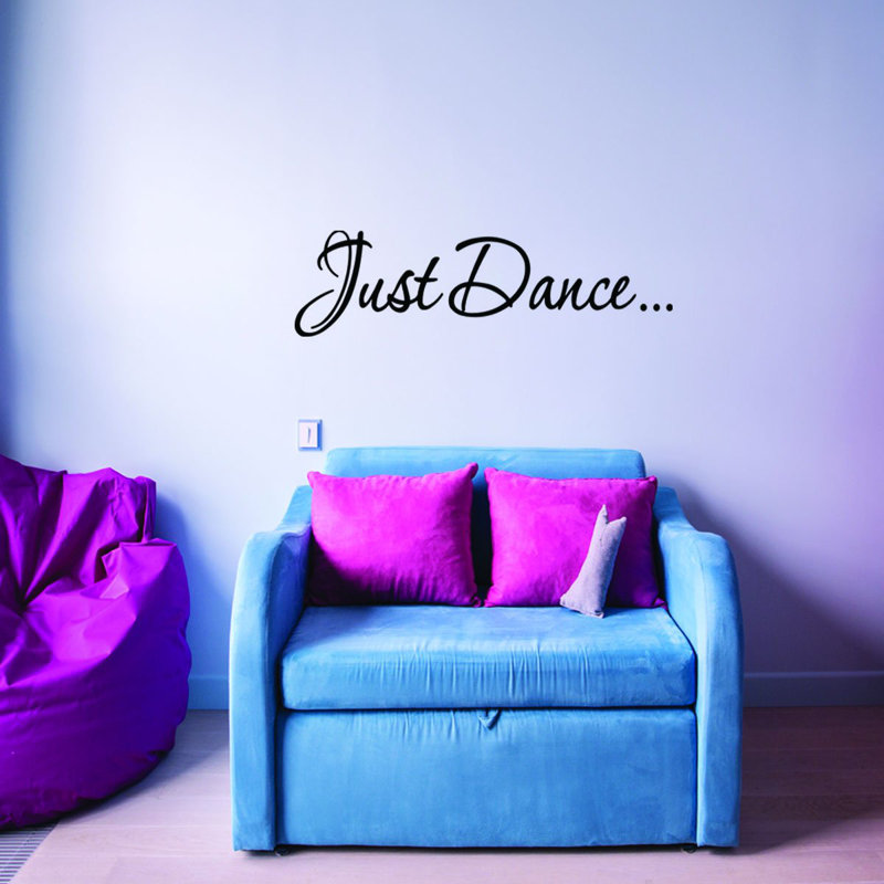 Décalcomanie murale simplement danse Grise, 8 po x 28 po