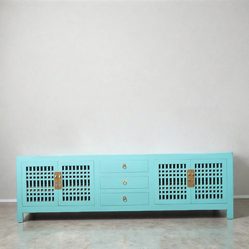 Meuble télé simple et créatif, Bleu