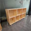 Bibliothèque en bois à 2 niveaux avec rangement à 7 cubes pour le bureau à domicile et l'organisation du salon