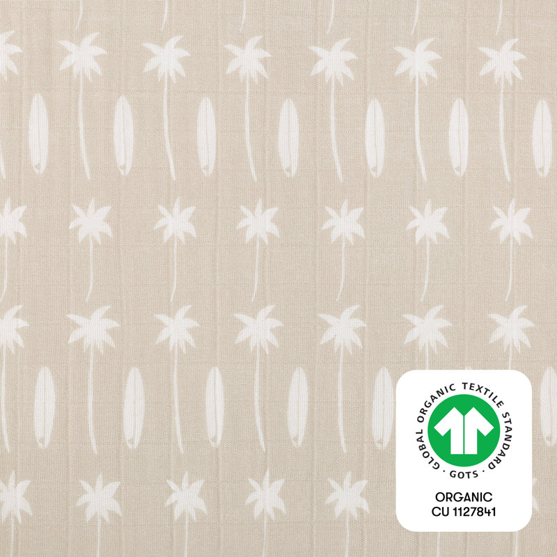 Beach Bum Muslin Mini Crib Sheet