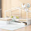 Lit plateforme simple avec 3 tiroirs, blanc - Construction solide et style-1379554102