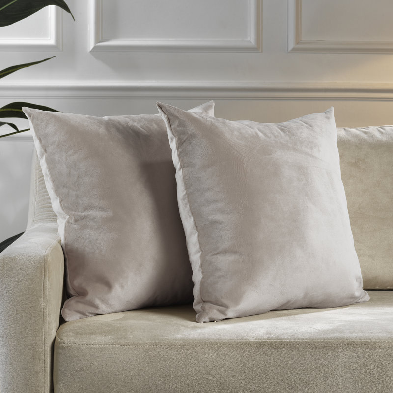 Matte Velvet Pillow Cover, 24" x 24", 17 Tan